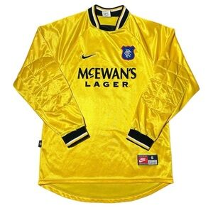 Vintage Glasgow Rangers 1997/1998 Nike Goalkeeper Soccer Football Jersey Kit